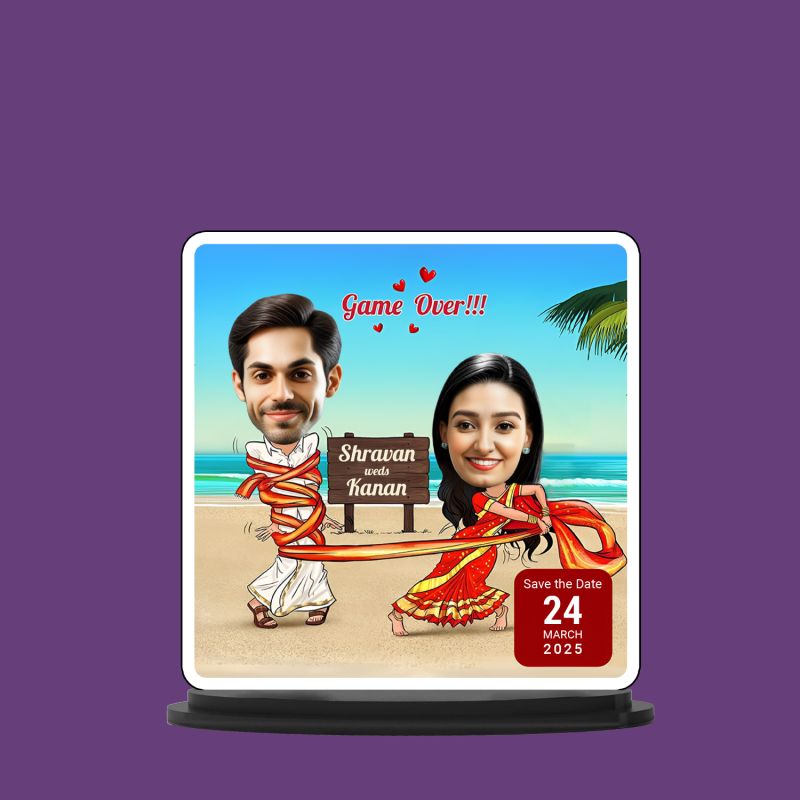 Couple Wedding Caricature Customized With Name, Date & Photo Weeding Invitations Caricature Best Wedding Gift for Friend Couple Wedding Decor Caricature